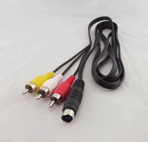 1pc 5ft 4 Pin S-Video Male To 3 RCA Male AV Audio Video Adapter Cable DVD PC TV