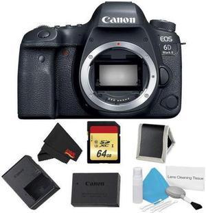 Canon EOS 6D Mark II DSLR Camera Body Only Memory Bundle  Intl Model