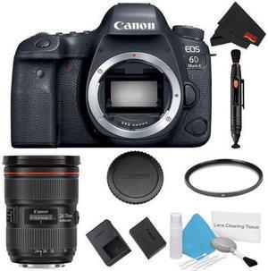 Canon EOS 6D Mark II DSLR Camera Body Only Basic Filter Bundle  Bonus Canon EF 2470mm f28L II USM Lens  Intl Model
