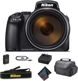 Nikon COOLPIX 16.7 Digital Camera with 3.2" LCD, Black - Bundle Kit with Carrying Case + More