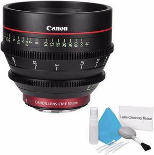 Canon CN-E 50mm T1.3 L F Cine Lens (International Model ) + Deluxe Cleaning Kit 6AVE Bundle 1
