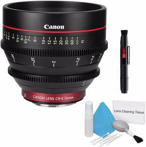 Canon CN-E 50mm T1.3 L F Cine Lens (International Model ) + Deluxe Cleaning Kit 6AVE Bundle 3