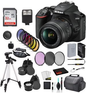 Nikon D3500 DSLR Camera with AF-P 18-55mm VR Lens Bundle   SanDisk 32GB SD Card + 9PC Filter + MORE - International