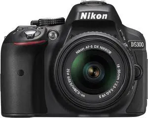 Nikon D5300 24.2 MP CMOS Digital SLR Camera with 18-55mm f/3.5-5.6G ED VR Auto Focus-S DX NIKKOR Zoom Lens (Black)
