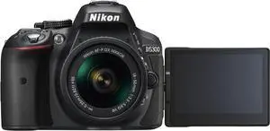 Nikon D5300 Digital SLR Camera - Black (24.2 MP, AF-P 18-55mm VR Lens Kit) 3-Inch LCD Screen - International Version (No