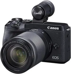 Canon EOS M6 Mark II Mirrorless Digital Compact Camera + EF-M 18-150mm f/3.4-6.3 IS STM + EVF Kit, Black
