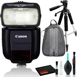 Canon Speedlite 430EX III-RT (Intl Model) with Aluminum Tripod and Backpack
