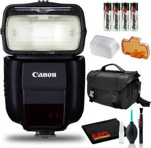 Canon Speedlite 430EX III-RT (Intl Model) with AA Batteries and Carry Case