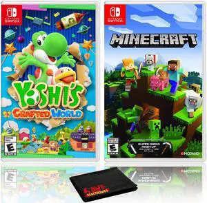 Yoshi's Crafted World + Minecraft - Two Game Bundle - Nintendo Switch Yoshi's Crafted World + Minecraft - Two Game Bundle - Nintendo Switch