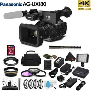 Panasonic AG-UX90 4K/HD Professional Camcorder (Intl Model) Advanced Bundle