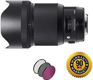Sigma 85mm f/1.4 DG HSM Art Lens for Nikon F with UV Filter (Renewed)