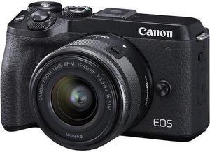 Canon EOS M6 Mark II Digital Camera + 15-45mm Lens International Version (No Warranty)