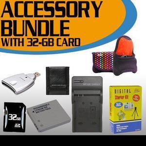 Canon SD1400IS Accessory Saver Bundle (32GB SDHC Memory + Extended Life Battery + USB Card Reader + Deluxe Camera Case +