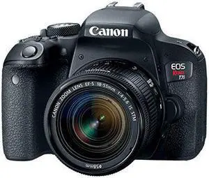 Canon EOS Rebel T7i DSLR Camera with 18-55mm Lens - Black (Renewed)