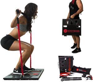 BodyBoss Home Gym 2.0 - Full Portable Gym Home Workout Package - PKG4-Red