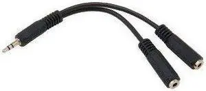 AXIS C1749 BK 6quot; Headphone Splitter (PET13-1070)