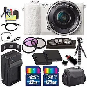 Sony Alpha a5100 Mirrorless Digital Camera with 16-50mm Lens (White) + Battery + Charger + 160GB Bundle 8 - Internationa