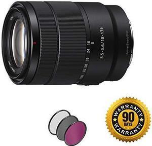 Sony E 18-135mm f/3.5-5.6 OSS Lens with UV Filter (Renewed)