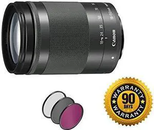 Canon EF-M 18-150mm f/3.5-6.3 is STM Lens (Graphite) with UV Filter (Renewed)