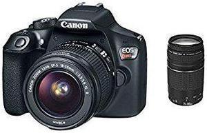 Canon EOS Rebel T6 Digital SLR Camera 1855mm and 75300mm Zoom Lenses International Model