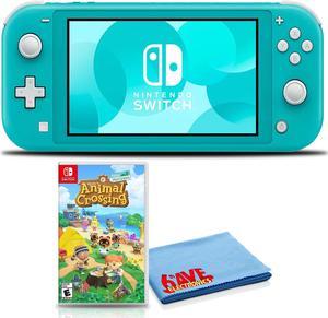 Nintendo Switch Lite Turquoise Bundle with Animal Crossing  6Ave Fiber Cloth