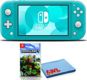 Nintendo Switch Lite Turquoise Bundle with Minecraft and 6Ave Cleaning Cloth