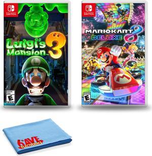 Nintendo Switch Luigis Mansion 3 Bundle with Mario Kart 8 Deluxe  6Ave Cloth