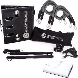 BodyBoss Home Gym 2.0 By 6Ave- Full Portable Gym Home Workout Package - PKG4-Gray