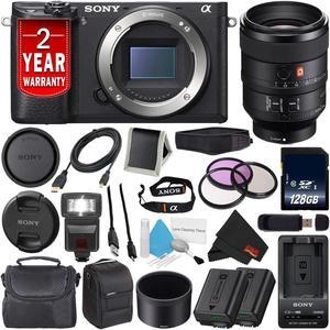 Sony Alpha a6300 Mirrorless Digital Camera International Model No Warranty  Sony FE 100mm f28 STF GM OSS Lens  72mm 3 Piece Filter Kit  NPFW50 Replacement Lithium Ion Battery Bundle