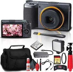 Ricoh GR III Street Edition Camera with 64GB Card, Bag, Tripod, and LED Light