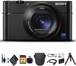 Sony Cybershot DSCRX100 VA Camera DSCRX100M5AB With Soft Bag Tripod Additional Battery 64GB Memory Card Card Reader  Plus Essential Accessories