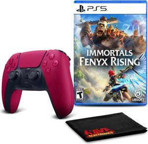 PS5 DualSense Wireless Controller (Cosmic Red)  with Immortals Fenyx Rising
