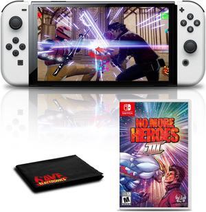Nintendo Switch OLED White with No More Heroes 3 Game Bundle