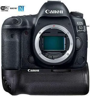 Canon EOS 5D Mark IV 30.4 MP Full Frame CMOS DSLR Camera (Body) Wi-Fi NFC 4K Video 1483C002 with BG-E20 Battery Grip
