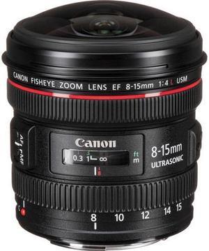 Canon EF 8-15mm f/4L Fisheye USM Ultra-Wide Zoom Lens for Canon EOS SLR Cameras International Version