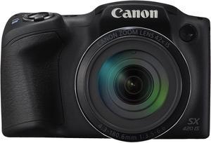 Canon PowerShot SX420 IS 20.0 MP Digital Camera - Black