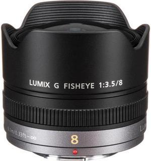PANASONIC LUMIX G FISHEYE Lens, 8MM, F3.5, MIRRORLESS Micro Four Thirds, H-F008