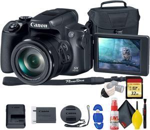Canon PowerShot SX70 HS Digital Camera - With 32GB Memory Card, Bag, Cleaning Kit, and More