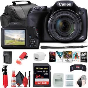 Canon PowerShot SX530 HS Digital Camera (9779B001) + 64GB Card + More