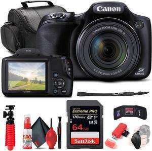 Canon PowerShot SX530 HS Digital Camera (9779B001) + 64GB Card + More