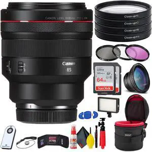 Canon RF 85mm f/1.2L USM Lens Bundle with 2 64GB SD Cards