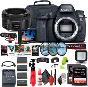 Canon EOS 6D Mark II DSLR Camera (1897C002) + 4K Monitor + Canon EF + More