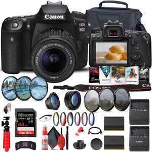 Canon EOS 90D DSLR Camera with 18-55mm Lens (3616C009) + Canon EF 24-70mm Lens