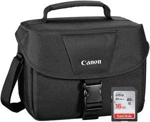Canon 100ES Padded Digital SLR Camera Case EOS Shoulder Gadget Bag + Bundle 6