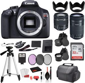 Canon EOS Rebel T6 Digital SLR Camera with 18-55mm Lens and EF-S 55-250mm Lens    SanDisk 32gb SD + 3PC Filter Kit + MORE