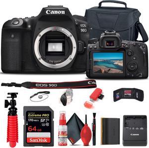 Canon EOS 90D DSLR Camera (Body Only) (3616C002) Basic Bundle