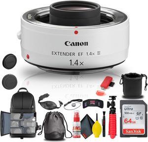 Canon Extender EF 1.4X III (4409B002) + BackPack + 64GB Card + Lens Pouch + More