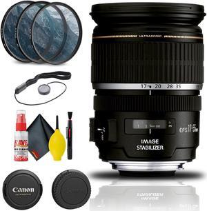Canon EF-S 17-55mm f/2.8 IS USM Lens (1242B002) + Filter Kit + Cap Keeper + More