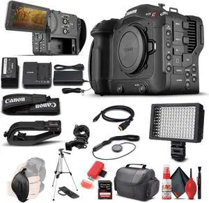Canon EOS C70 Cinema Camera + 128GB Card+ Case + More:  Advanced Bundle