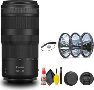Canon RF 100-400mm f/5.6-8 IS USM Lens (5050C002) + Filter + Cap Keeper + More